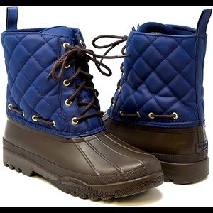 🦆•SOLD SPERRY• Saltwater Quilted Duck Boots Navy